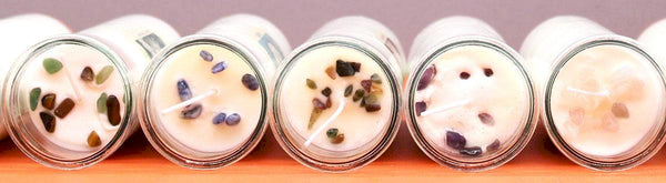Wens Kaarsen met aroma en edelstenen