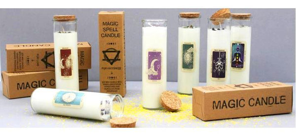 Wens Kaarsen met aroma en edelstenen