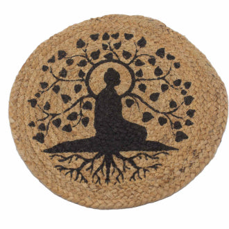 Natuurlijke placemats van jute
