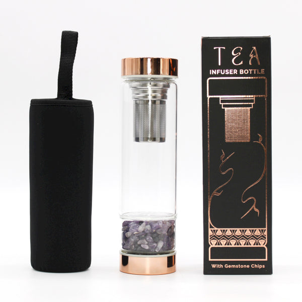 Luxe Tea Infuser Bottles met edelstenen
