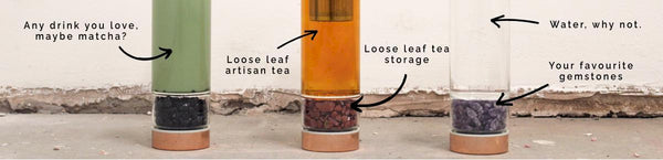 Luxe Tea Infuser Bottles met edelstenen