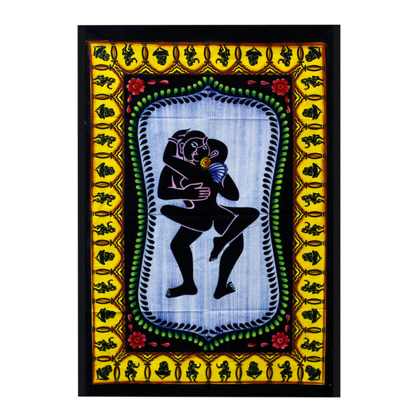 Handgeborsteld Katoen Wanddecoratie - Kamasutra