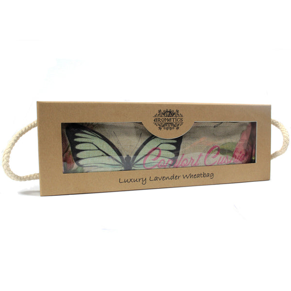 Luxe Lavendel tarwezakje in geschenkverpakking - Vlinder & Rozen