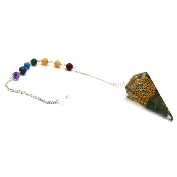 Orgonite Kracht Chakra Pendel - Flower of life