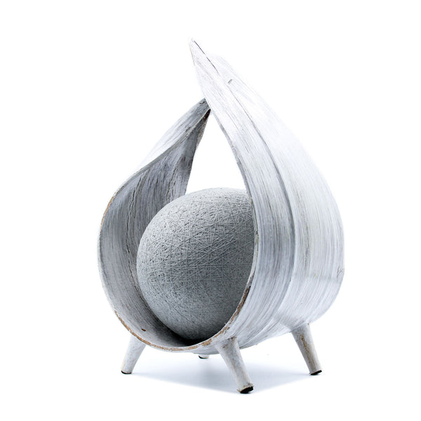 Natuurlijke kokosnoot lamp - Whitewash Wrapover