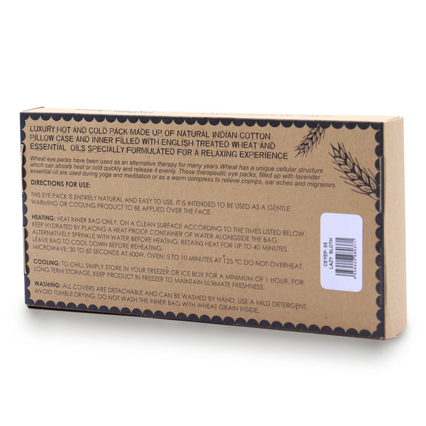 Lavender tarwe oogkussen in geschenkbox - Lazy Sloth