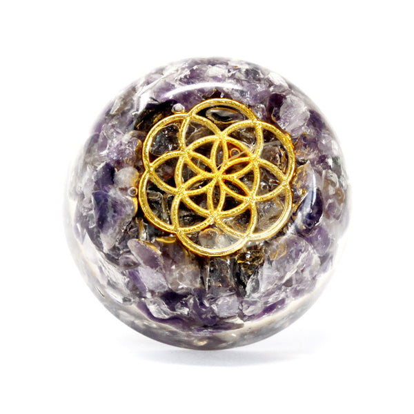 Orgonite Desk Power Packs - Amethist Dome