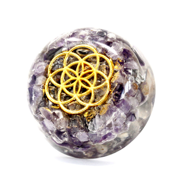 Orgonite Desk Power Packs - Amethist Dome