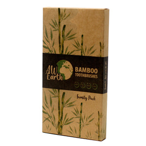 Familienpaket Bambuszahnbürste (2xErwachsene und 2xKinder)