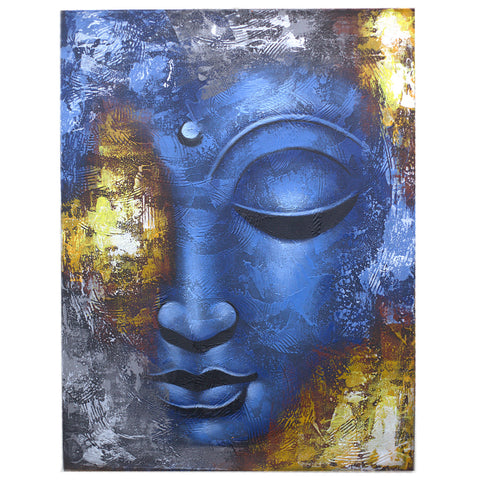 Buddha-Malerei - Blau