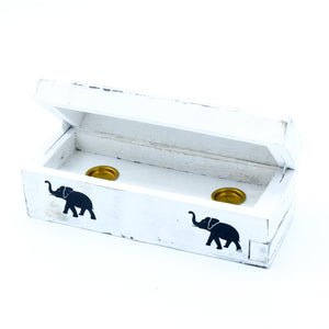 White wash Weihrauchhalter - Kegelbox 15 cm 