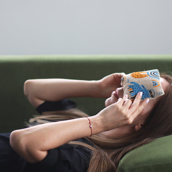 Lavendel-Weizen-Augenkissen in Geschenkbox - Lazy Sloth