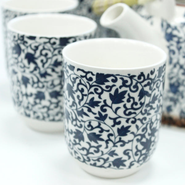 Kräuter-Teekannen-Set - Blaues Muster