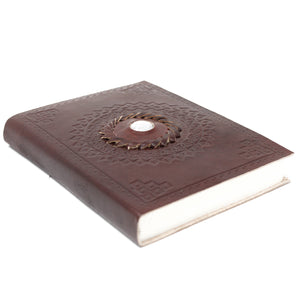 Leren notitieboek Maansteen (17x12 cm)